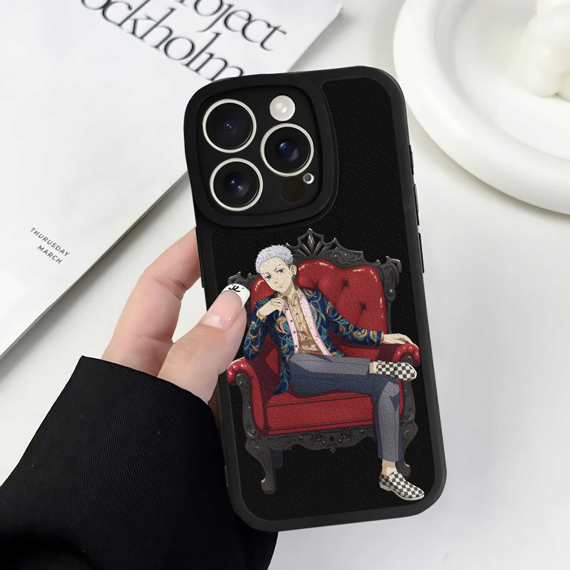 （画像用） 東京リベンジャーズ Tokyo Revengers 【iPhone 16シリーズ対応】シリコンスマホケース（レザー調） 材質：シリコン